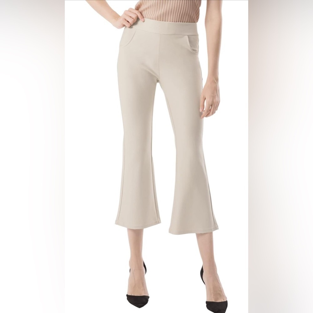Ginasy Capri Pants for Women Business Casual Summer Dressy Pull On Stretch